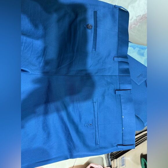 Express Extra Slim Fit Blue Stretch Suit Jacket and pants - Picture 15 of 16